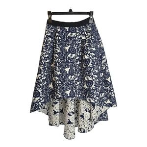 Anthropologie Sachin Babi Blue White Floral Skirt High-Low Blue & White Size 4P